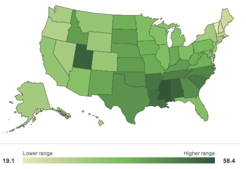 The Gallup-Healthways Well-Being index score is an average of six sub-indexes, which individually examine life evaluation, emotional health, physical health, healthy behavior, work environment, and basic access.