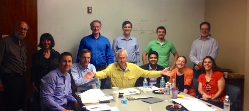 This group picture we took of ourselves in the middle of our talks because Marty just got out of surgery and we wanted to send him a picture and our love. 